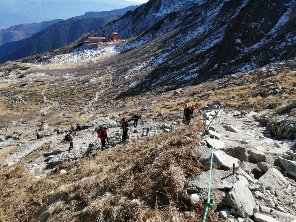 Foto del grup a prop de la serralada de Kiso-Koma