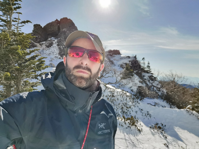Selfie hivernal camí de Nikko-Shirane