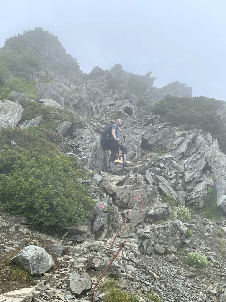 Zona tècnica a la cresta de Kitadake