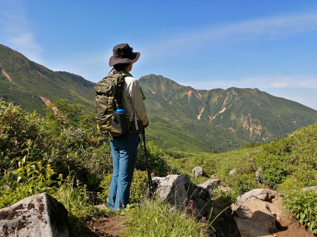 Observant el mont Furano des del camí a Tokachi