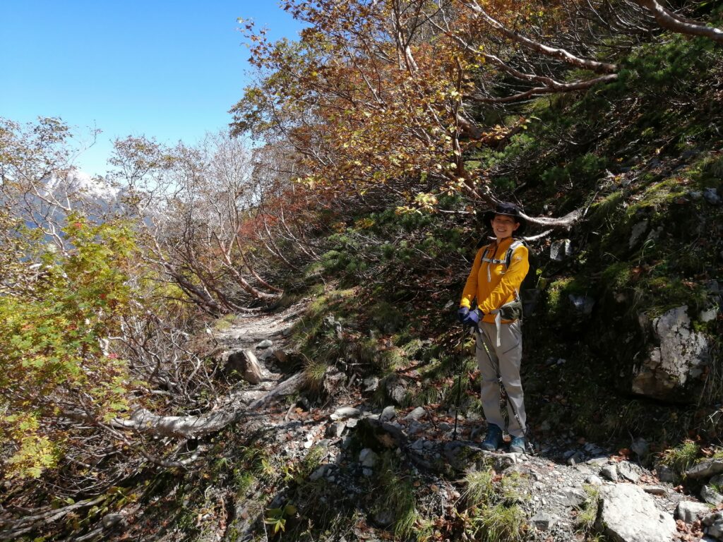 Al camí de baixada des de Senjogatake