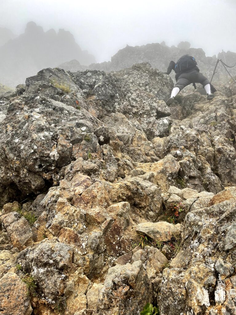 A punt d'arribar al cim d'Akadake