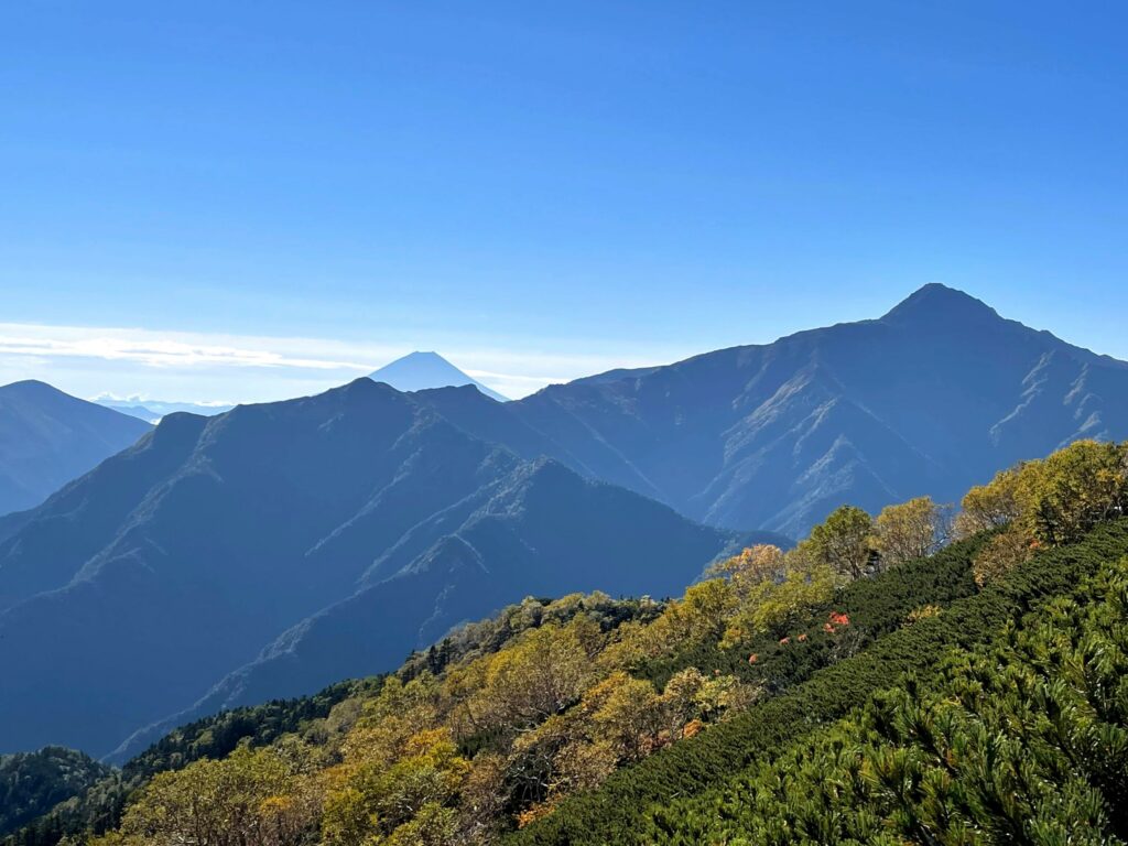 Vistes del Fuji des de la cresta de Senjogatake