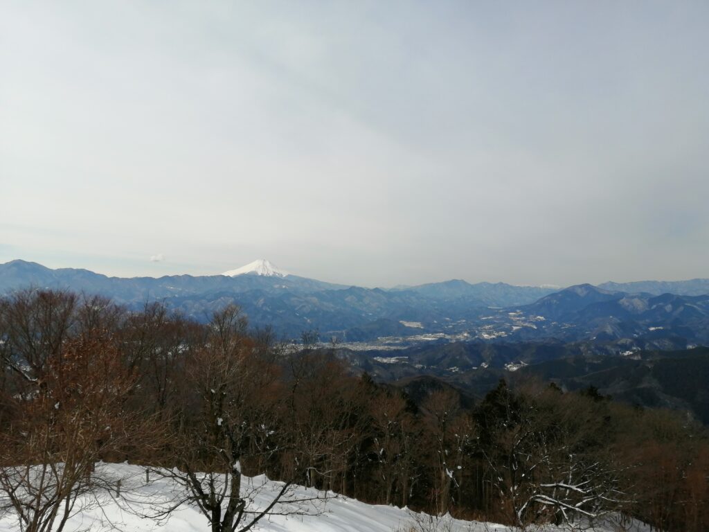 Vista del Fuji des de Jinba, a l'hivern