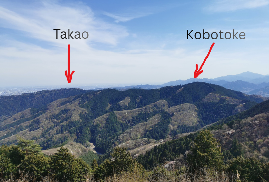 Takao i Kobotoke des de Kagenobu